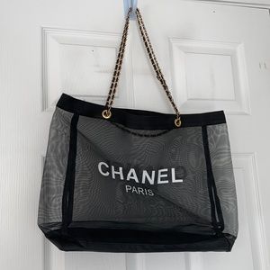 mesh chanel tote